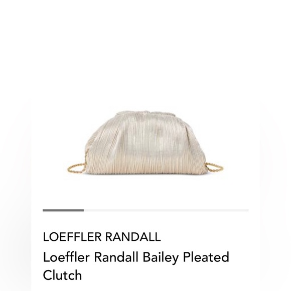 Loeffler Randall Handbags - Loeffler Randall Bailey Pleated Clutch. Platinum. NWT. Minor Flaws.